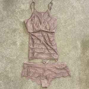 Light pink lingerie set